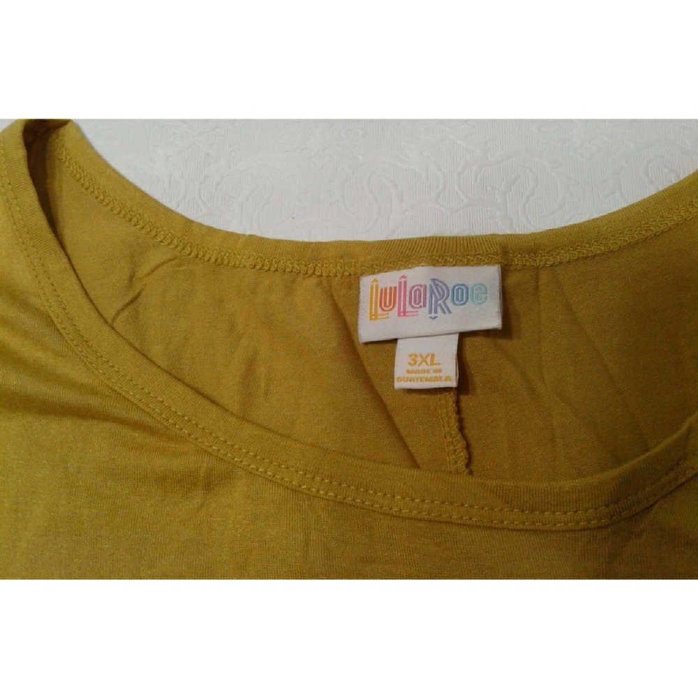 LULaRoe Dress mustard yellow color plus SZ 3XL - Picture 6 of 8